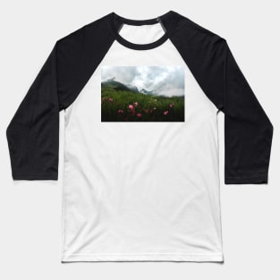 Misty Scenery in Slovakian Tatra Mountains Baseball T-Shirt